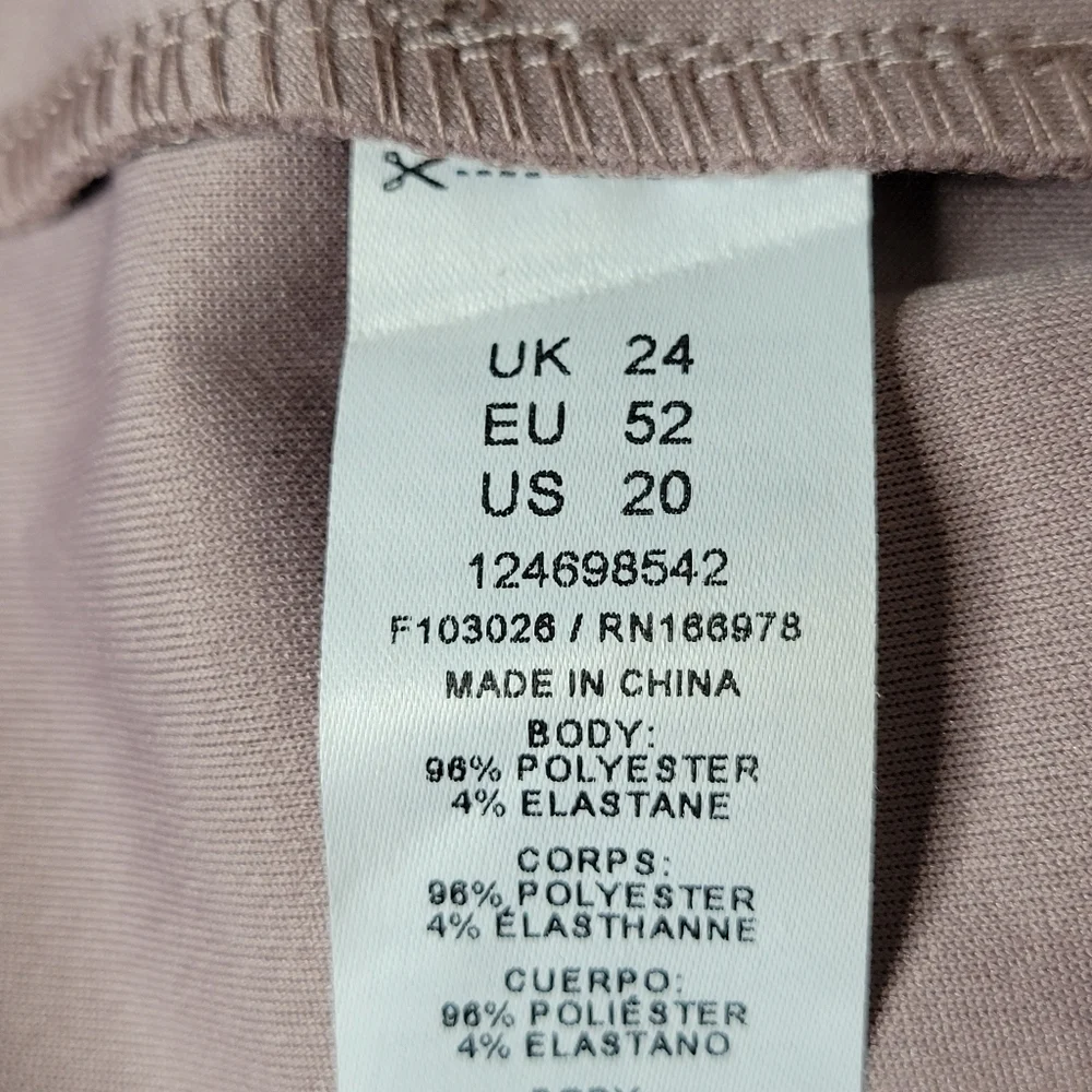 ASOS Curve Pants Size 20 44X31 Pleated Wide Leg Pull On Elastic Waist High Rise